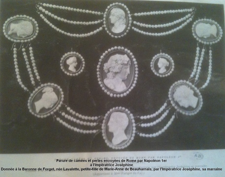 Parure de camees et perles de Josephine