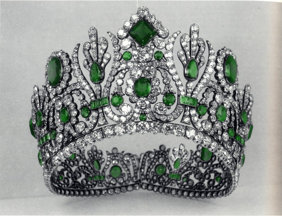 Parure emeraudes de Marie-Louise - Diademe colorise