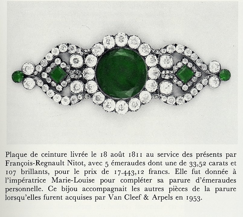 Parure emeraudes de Marie-Louise - Plaque de ceinture colorise