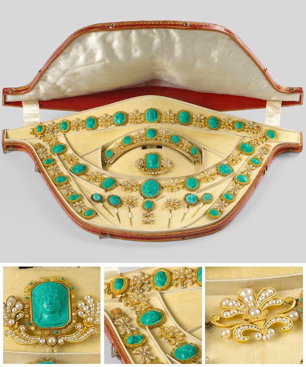 Augusta-Amalia de Baviere - Parure malachite 2