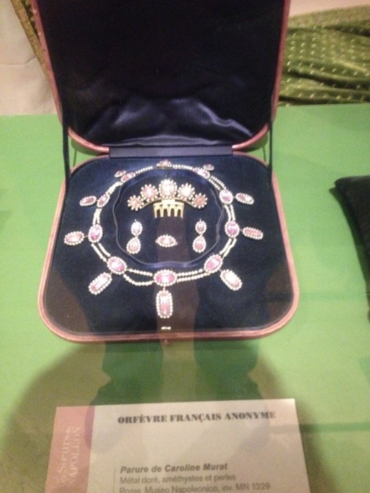 Caroline Bonaparte - Parure amethystes et perles
