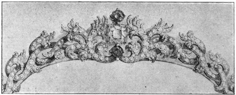 Diademe Massin diamants et rubis avec le Regent - Expo de 1855