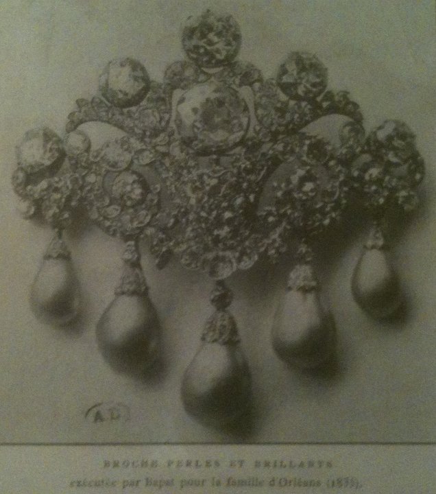 Broche diamants et perles - Bapst 1835