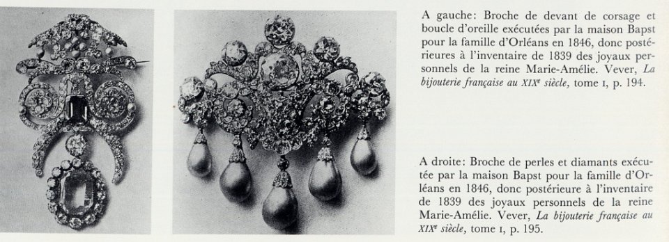 Broche diamants et perles - Bapst