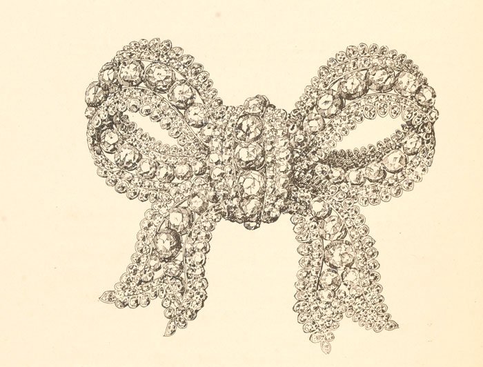 Broche noeud gravure