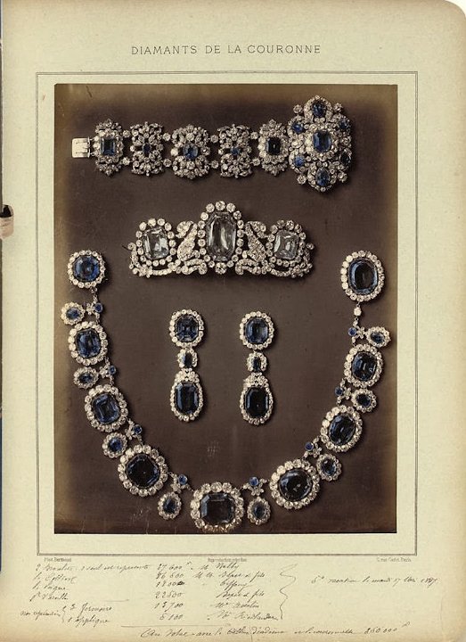 Catalogue Berthaud 1887 - Parure de saphirs couleur