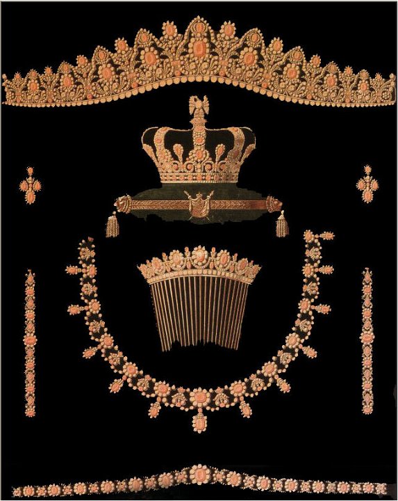 Parure de rubis - Nitot 1810 - dessin