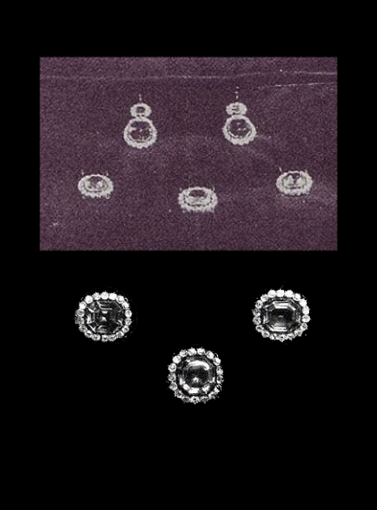 Parure de saphirs - boutons et boucles d oreilles