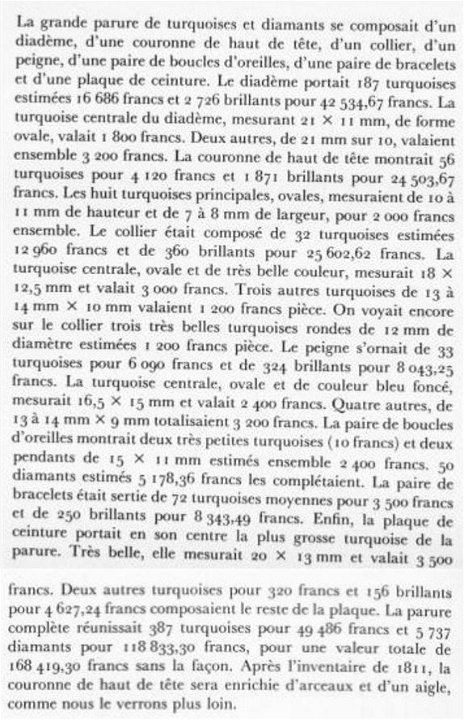 Parure de turquoises de Marie-Louise 1811