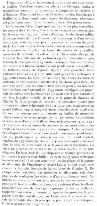 Parure feuilles de groseilliers - Descriptif