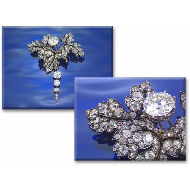 Parure feuilles de groseilliers broche 7 1