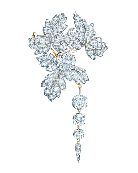Parure feuilles de groseilliers broche 7 4